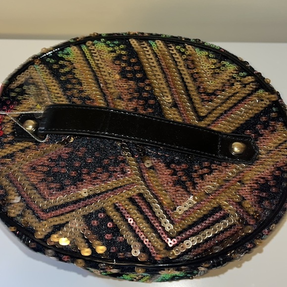 Vince Camuto, multicolor sequin train case style, cosmetics bag, new - Picture 5 of 11